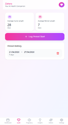 Zahera App Screen UI